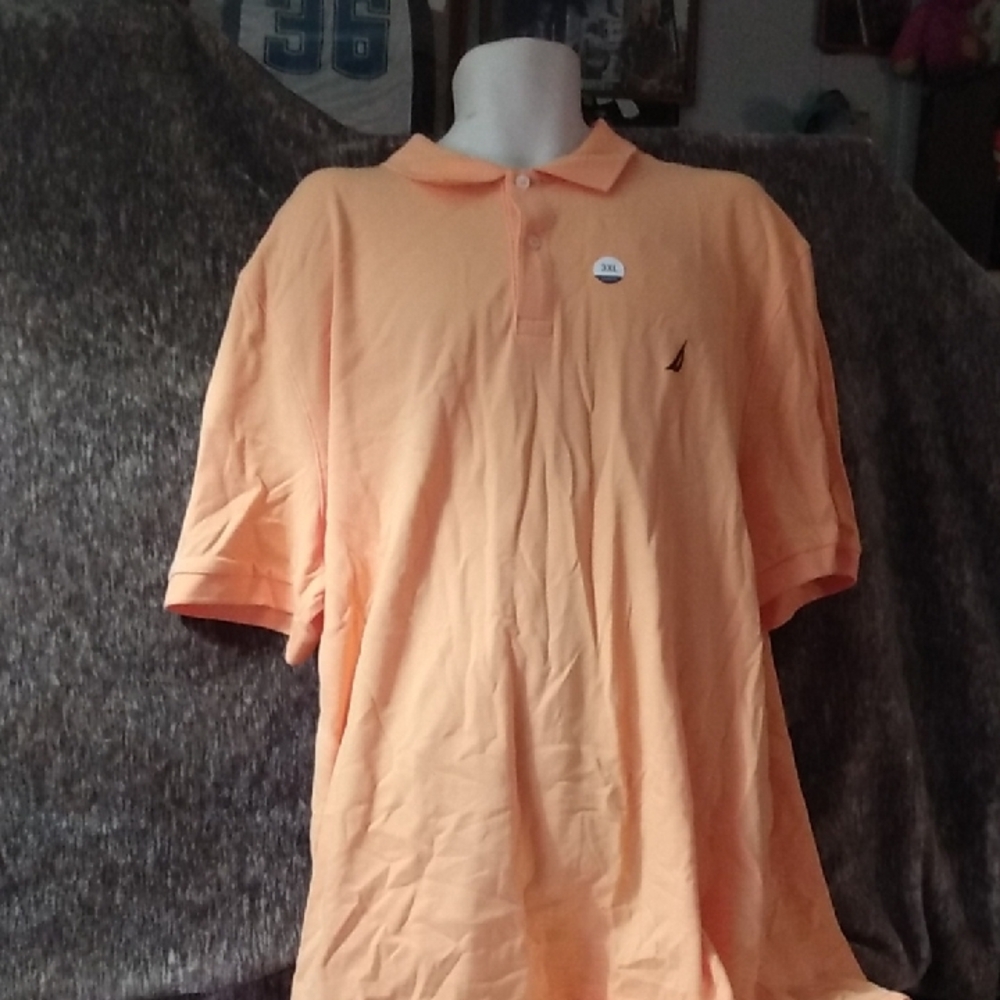 Nautica Men's Orange Polo Shirt
